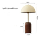 Axyaa French Medieval Wood Table Lamp LED E14 for Bedroom Study Living Room