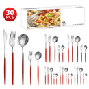 Axyaa 30-Piece Stainless Steel Cutlery Set for Dining Banquets