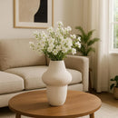 Axyaa Ceramic Vase: Stylish 3D Printed Flower Vase for Home and Office Decor