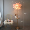 Axyaa Ostrich Feather Floor Lamp - Romantic Living Room Bedroom Atmosphere