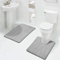 Axyaa Memory Foam Bathroom Rug Set: Non-Slip, Absorbent, Soft U-Shaped and Rectangle Mats
