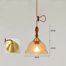 Axyaa Glass LED Pendant Lamp: Nordic Modern Home Indoor Lighting, Copper Hanglamp