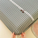 Axyaa Double-Layer Plaid Lace Mattress: Soft, Skin-Friendly, Non-Slip - Single Piece