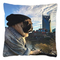 Axyaa Influencer Pug Cushion Cover - Funny Dog Home Decor Pillow Case