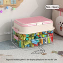 Axyaa Lego Toy Storage Case: Stackable Bins with Adjustable Containers