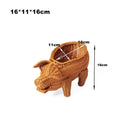 Axyaa Rattan Animal Style Fruit Plate & Tea Tray Multifunctional Storage Basket