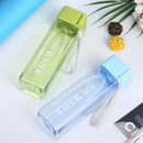 Axyaa Square Water Bottle: Portable Leak Proof Sport Drinkware, Candy Color, for Home, Gym