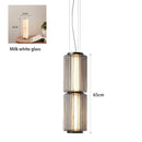 Nordic Glass Pendant Light by Axyaa - Smoke White Glass - LED Desk Lamp