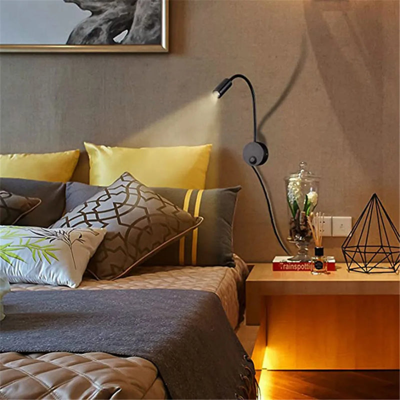 Axyaa Plug-in Wall Sconce with USB Charging Port and Switch