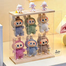 Labubu Plush Dolls Display Box Dustproof Organizer Cabinet for Axyaa Toys
