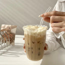 Axyaa 420ml Heat-Resistant Glass Tumbler Cup for Coffee, Juice, and Iced Latte, Nordic Design