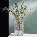 Axyaa Relief Texture Glass Vase Creative Hydroponic Flower Pot Decor Desk Decoration