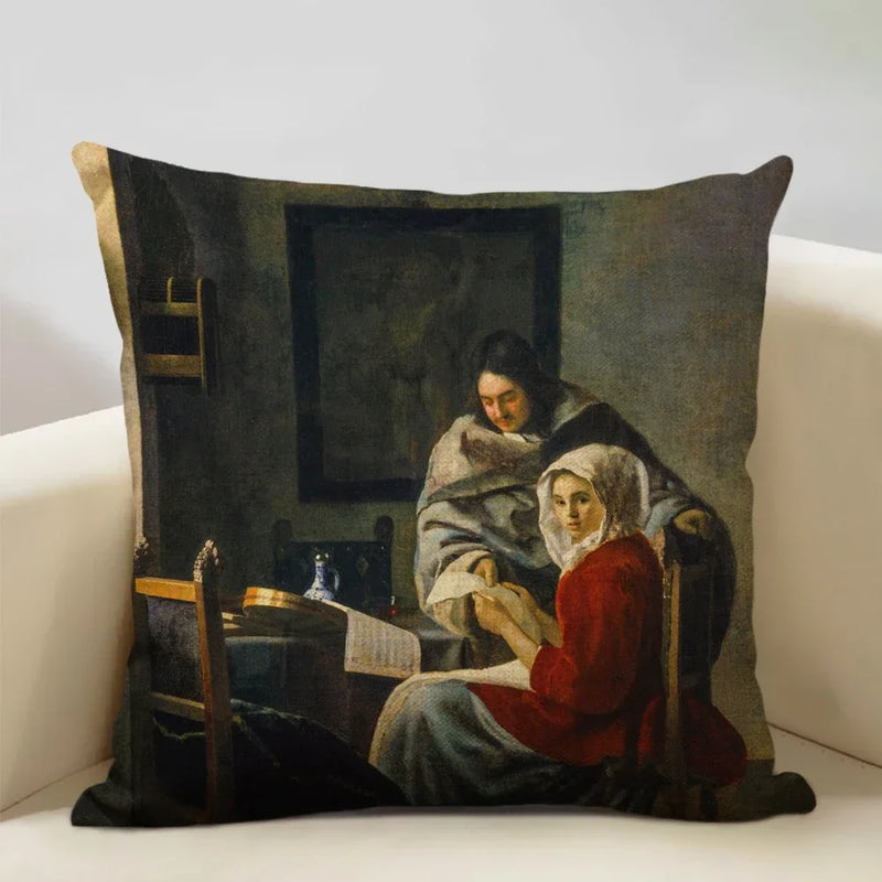Elegant Axyaa 45x45cm Print Cushion Cover for Home, Hotel, Office Décor