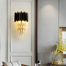 Axyaa Crystal LED Ceiling Chandeliers - Modern Black Gold Ceiling Lights
