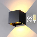 Axyaa LED Wall Lamp: Modern Waterproof Aluminum Outdoor Indoor Light, G9 Bulb.