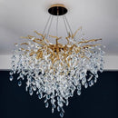 Axyaa Crystal G9 Chandelier: Modern Luxury Indoor LED Pendant Lights for Living Room