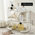 Axyaa Acrylic Makeup & Perfume Organizer: 3 Tier Cosmetic & Spice Rack Tray