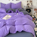 Axyaa Modern Washed Cotton Bedding Set: Duvet Cover + Pillowcase