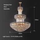 Luxury Clear Gray Crystal Ceiling Pendant Lamp by Axyaa