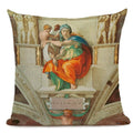 Michelangelo Genesis Mural Sofa Pillow Case by Axyaa - Renaissance Art Decoration