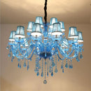Axyaa Blue Crystal LED Chandelier: Elegance for Your Space