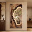 Axyaa Retro Mural Lamp with Green Plants for Entrance Hall Decoration
