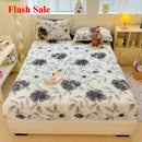 Axyaa Polka Dot Printed Milk Fleece Fitted Sheet - Thermal Mattress Cover
