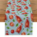 Axyaa Tomato Ketchup Table Runner for Kitchen Dining Room Decor