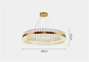 Axyaa Gold Crystal Chandelier LED Ceiling Light - Elegant Illumination for Your Home