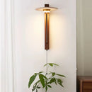 Axyaa Natural Stone Wall Light Dark Wood 3000K - Hotel Bedroom Parlor Sconce
