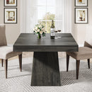 Axyaa Farmhouse Pedestal Dining Table, 31.5-Inch Square Kitchen Table for 4
