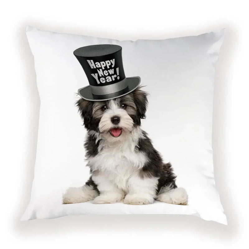 Cute Dog Cat Pillow Cover 45X45CM for Home Decor - Axyaa Brand