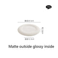 Axyaa White Pearl Dot Ceramic Steak Pasta Dessert Snack Plate Molecular Cuisine Tableware