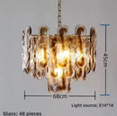 Axyaa Retro Amber Glass Pendant Light - Designer Living Room Chandelier