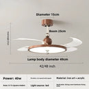 Axyaa Minimalist Ceiling Fan Pendant Light for Dining Room and Living Room