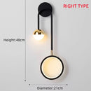 Axyaa Round LED Wall Lamp: Modern Rotatable Sconce for Indoor Lighting