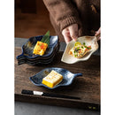 Axyaa Ceramic Leaf Sushi Plate - Japanese Style Cuisine Design Plate