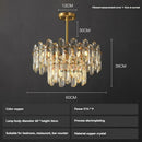 Axyaa Copper Crystal Chandelier for Dining Room, Living Room, and Restaurant