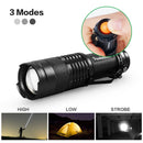 Axya High Lumen Adjustable Focus LED Flashlight - Waterproof Zoom Torch