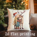 Christmas Cartoon Pillow Covers for Home Decor by Axyaa: Sofa, Bedroom, Car.
