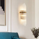 Axyaa Modern Gold Crystal LED Wall Sconce for Home Decor