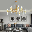 Axyaa Gold/Black Modern LED Art Pendant Lamp for Kitchen Living Room Loft Bedroom