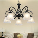 Axyaa European Style E27 LED Chandelier with Glass Lampshade
