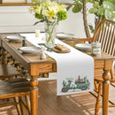 Potted Table Runner by Axyaa: Watercolor Lines Farmhouse Dining Decor