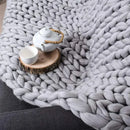 Axyaa Chenille Chunky Knit Blanket - Cozy, Warm & Thick Handmade Throw