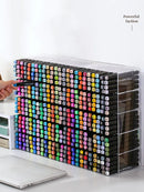 Axyaa Marker Caddy: Acrylic Desk Organizer for Office & School Supplies