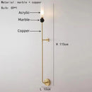 Axyaa Marble Ball Wall Lights 3000K Aisle Bedroom Foyer Dining Room G9 Bulb