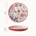 Axyaa Ceramic Vegetable Plate - Butterfly Love Flower Ins Style Anti-Scalding Dish