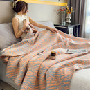 Axyaa 100% Cotton Muslin Throw Blanket - Lightweight Breathable Boho Throws
