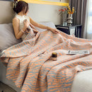 Axyaa 100% Cotton Muslin Boho Throw Blanket for Bed Sofa Couch